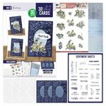 3D Velvet Cards A6 - Blue Pansies