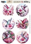 Scenery BB - Pastel Hummingbirds rond