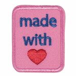 10342 Applicatie Handmade Pink 30x40mm