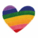 10345 Applicatie Rainbow Heart - 50x40mm