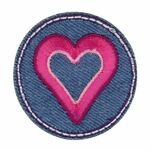 10350 Applicatie Denim Heart - 50mm