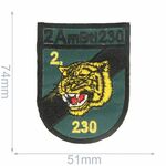 102123 Applicatie Tijger 51x74mm zw/gr