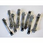 Haarclips zilverkleurig - 6cm - 8st