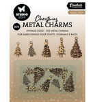 Sl Metal Charms - Christmas Trees - 10st