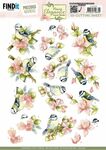 Knipvel PM - Navy Elegance - Flower Bird