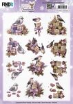 Knipvel BB Pastel Purple Christmas Birds