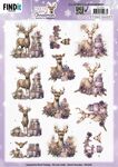 Knipvel BB Pastel Purple Christmas Deer