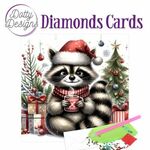 Diamonds Cards - Christmas Raccoon  