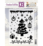 Stencil Snowy Bunnies - Christmas Ornam.