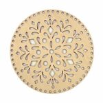 1311 Durable Houten Mandala berk - 25cm