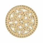 1307 Durable Houten Mandala berk - 17cm