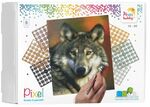 Pixelhobby - Wolf met 9 basisplaten