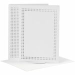 Kaarten om te borduren + envelop wit 6st