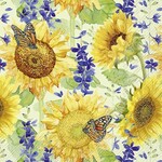 Servetten - Sunflower and larkspur 5st
