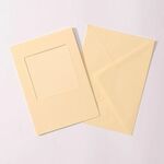 Passepartout kaarten + envelop Creme 5st
