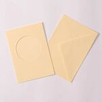 Passepartout kaarten + envelop Creme 5st