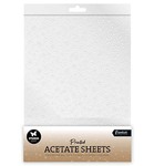 SL Acetate Sheets - Snowflakes White