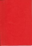0186 Passepartout kaart ovaal rood 5st.