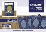 Cards Only - Velvet Cards A6 - Blauw 4st