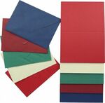Kaarten + Enveloppen kerstkleuren 100pak