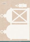 Folding Card Stencil - Gnomie Lantern A4