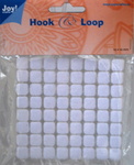 Hook en Loop - 10x10mm - 64stuks wit