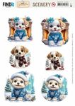 Scenery - BB - Christmas Dog - A4