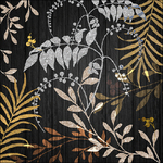 Servetten - Luxury leaves black 5st