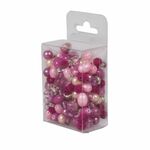 Glaskralenmix effectkralen - Roze/Lila