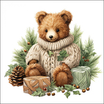Servetten - Cuddle bear 5st