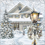 Servetten - Christmas house 5st