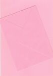 Kaarten karton A6 rose + envelop 2x 25st