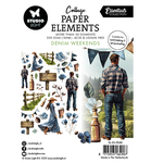 Collage Paper Elements - Denim Weekends