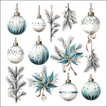 Servetten - Hanging decorations Silver