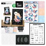 3D Velvet Cards A6 - Happy Blue Birds