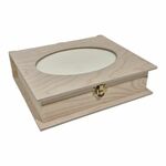 Kist boekvorm grenen fotolijst plexiglas