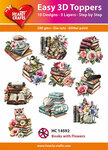 3D Easy design - Books with Flowers 10st