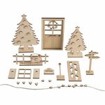 Houten kabouterdeur Lasse - 53-delig
