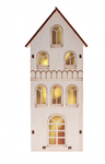 Wooden House DIY kit + LED 8x18x5.5cm