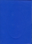 0188 Passepartout kaart ovaal blauw 5st.