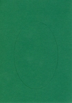 0187 Passepartout kaart ovaal groen 5st.