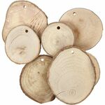Houten schijven met gat 4-7cm - 25st 
