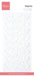 Ca3219 Hearts pearls - white 28stuks