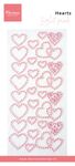 Ca3222 Hearts rhinestones - light pink