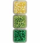 Parelkraaltjes ovaal - Groen/Geel