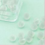 Matte kralen 6mm - Transparant - 25st