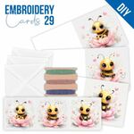 Embroidery Cards 29 - Cute Bees