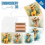 Embroidery Cards 30 - Smart Giraffes