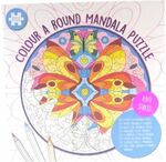 Wins Holland - Kleur een ronde mandala puzzel - Roze - 100 stukjes - 18x18cm