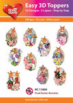 3D Easy design - Oval Easter Bunnies 10st